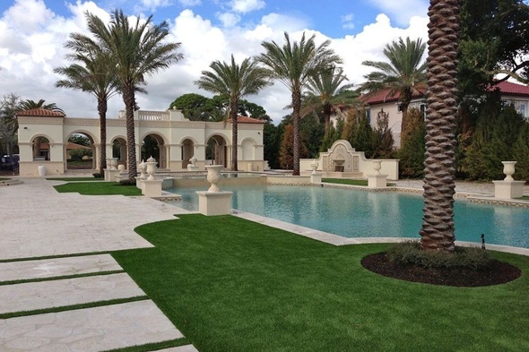 Asheville artificial grass landscaping for resorts and event spaces
